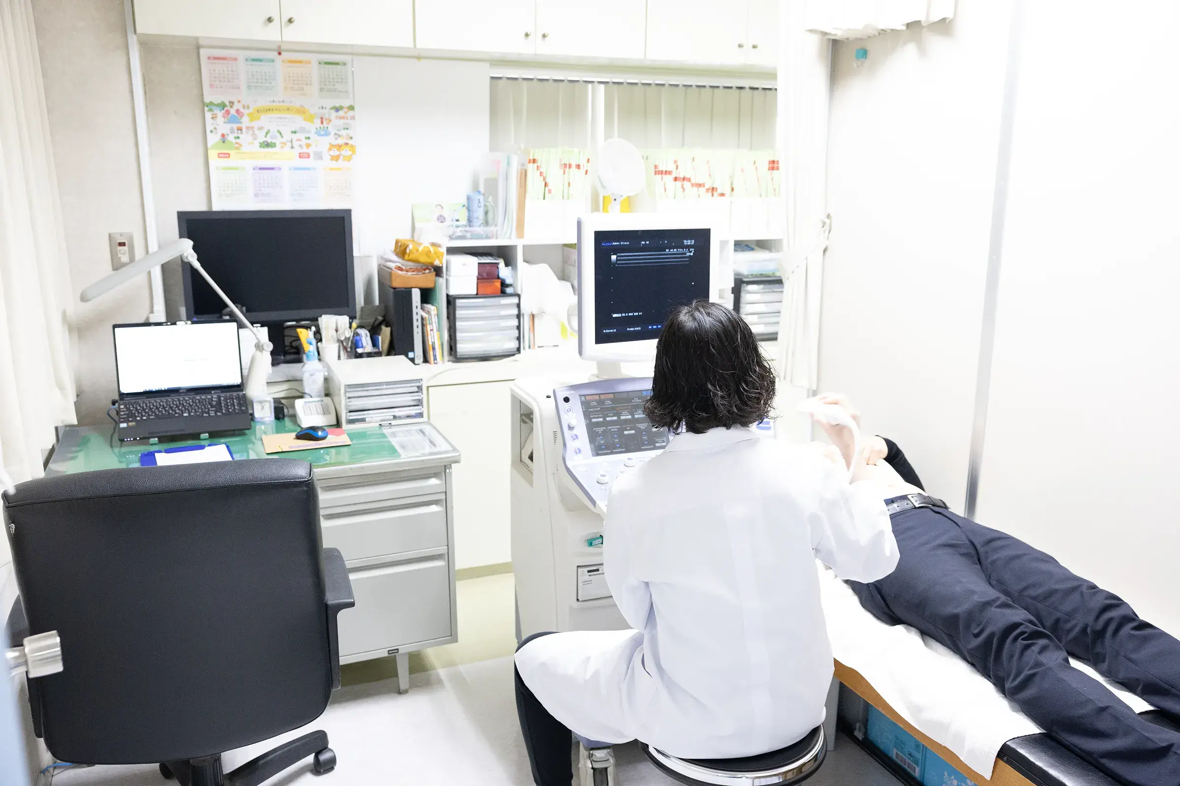 超音波検査の様子